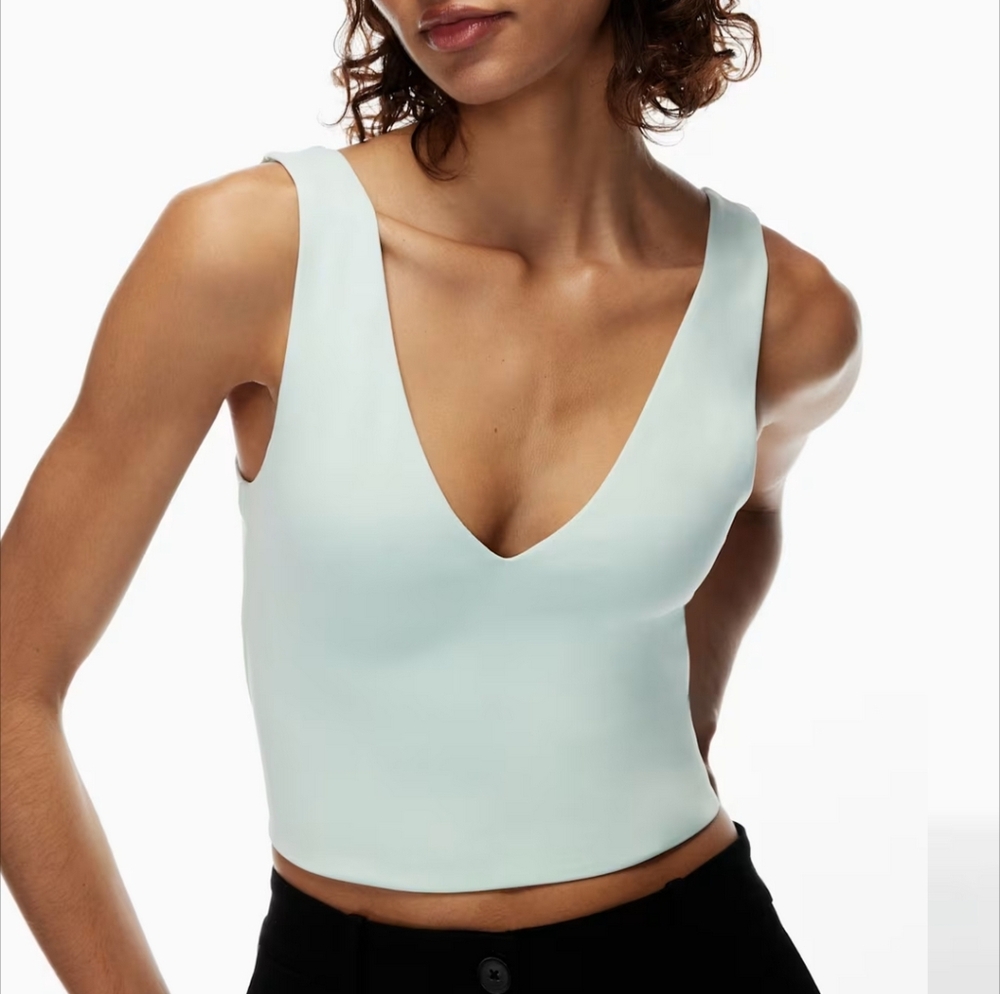 Babaton Pale Green Crop Top